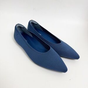 Vivaia Aria Blue Point Toe Flats 37.5